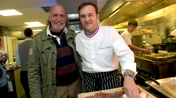 42. Christian Mure (Guide Lyon Gourmand) et Emmanuel  Renaut (Flocons de sel restaurant 3 étoiles)