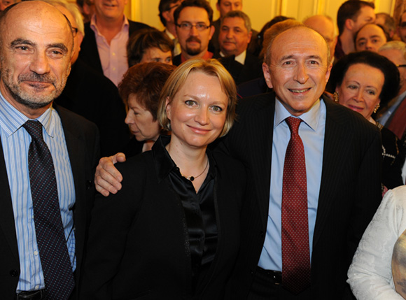 12. Jean-Michel Daclin, adjoint au rayonnement international, Gérard Collomb, sénateur maire de Lyon et son épouse Caroline 