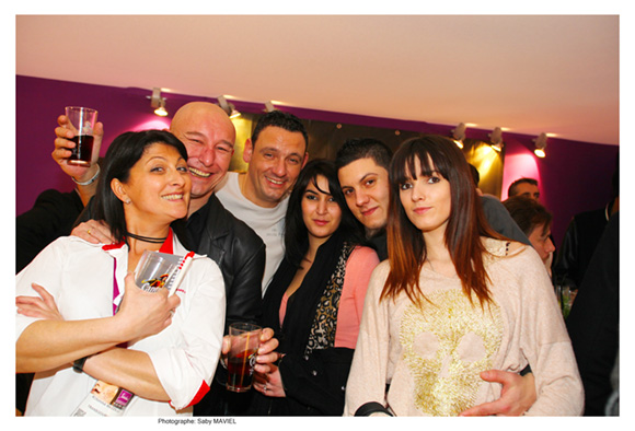 15. Rosanna, Fabrice (Moët et Chandon), Alex, Sahra, Sofien (Le Bistro à Chambéry) et Clémentine 