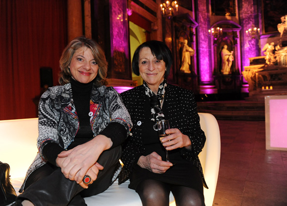 20. Stella Large (Le Progrès) et Michele Vermare, président de l’office du tourisme Les pierres dorées
