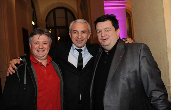 2. Olivier Pajet (Ame Sœur), Sedat Kartal (CCI Franco Turque) et Christophe Marguin, président des Toques blanches du monde