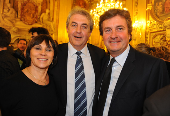 21. Maître Richard Brumm, adjoint aux Finances, son épouse Dominique et Hervé Bal (Editions HB)