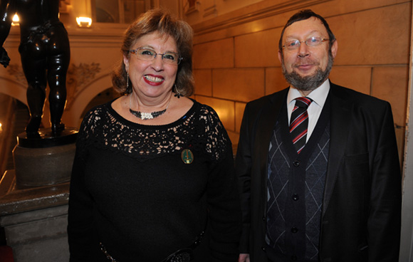 25. Evelyne Haguenauer, adjointe aux Anciens combattants et Richard Wertenschlag, grand rabbin de Lyon