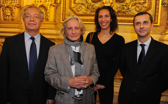 44. Philippe Grillot, président de la CCI de Lyon, le journaliste Jacques Boucaud, maitre Florence Cottin-Perreau et Ronald Sannino (CCI)