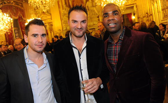 49. Vincent Gouges (MIPS), Christian d’Aubarède (Tonic radio) et Lesly Nelson (Les affranchis)
