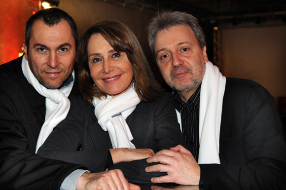 1. Fabrice, Françoise Petit (Lyon People) et Jean-Jacques Billon (Coz Magazine)