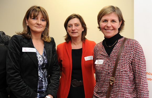 1. Claire Saddy, présidente Rhône-Alpes Pionnières, Frédérique Clavel, présidente de la Fédération Pionnières APCE et Dominique Firinga