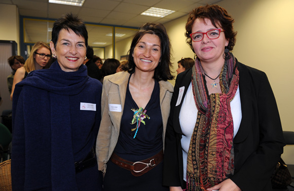 4. Thérèse Rabatel, adjointe au maire de Lyon, Cécile Henry et Cécile Bello