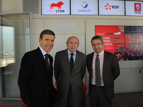 10. Jacques de Chilly (Aderly-Invest In Lyon), Gérard Collomb, sénateur-maire de Lyon et Lionel Flasseur (OnlyLyon)