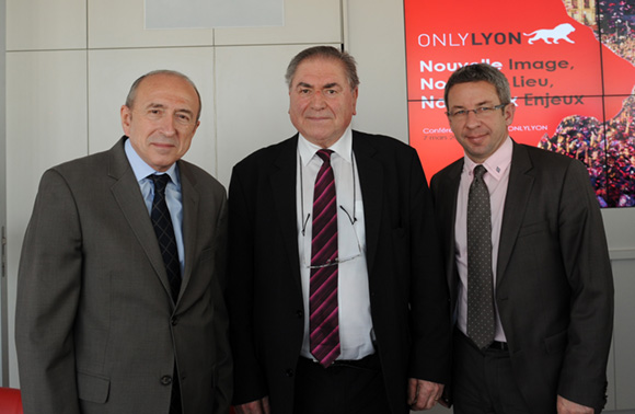 11. Gérard Collomb, sénateur maire de Lyon, Daniel Martin, conseiller général et Lionel Flasseur (OnlyLyon)