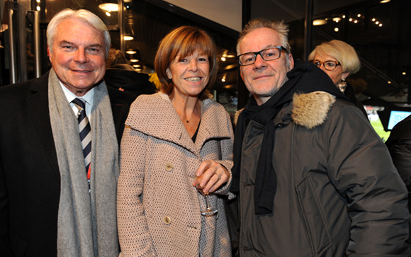 15. Jacques Matagrin (OL), son épouse Marie-Christine et Thierry Fremaux, directeur de l’Institut Lumière