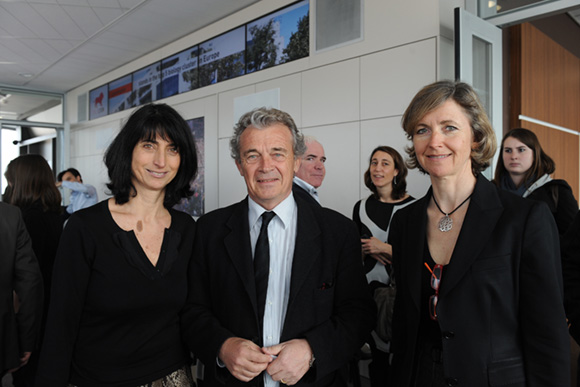 5. Anne-Marie Baezner (GL Events), Bernard Millot (Département du Rhône) et Blandine Vignon (CCI Lyon)