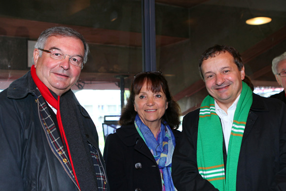 11. Michel Mercier, vice-président du Conseil Général, Magali Carenco et Maurice Vincent, maire de Saint-Etienne