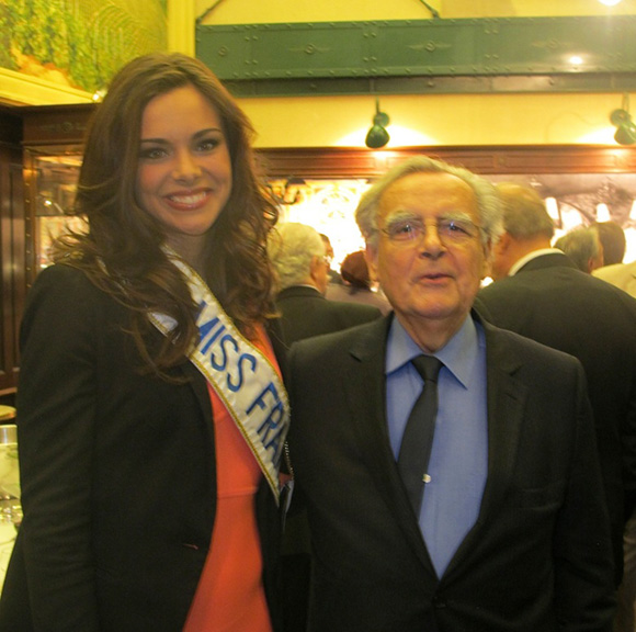 Marine Lorphelin miss France et Bernard Pivot