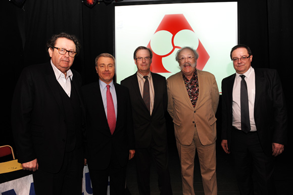 7. Philippe Vorburger, Jacques Leval, Bernard Gay, Jean-Pierre Bessard et Philippe Maisonneuve (Crédit Mutuel)