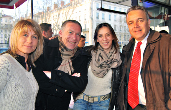 9. Muriel Larréché (Le Progrès), Stéphane Casez, Marion Gervais (Comédie Odéon) et Denis Broliquier, maire du 2eme