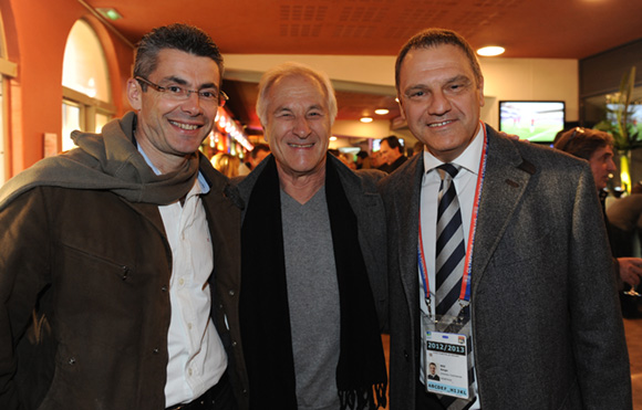 12. Le chef Philippe Gauvreau (La Rotonde), Jean-Claude Voituret (Codaralp) et Serge Bex (OL)