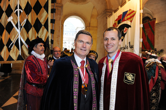 15. Christian Gelpi, président des Pennons de Lyon et Mark Andrew Schapiro, consul des Etats-Unis