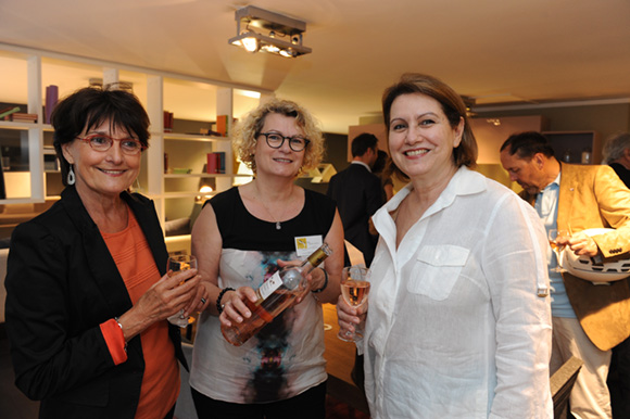 14. Annick Briot, Geneviève Dousset-Mazodier (Soluvin) et Martine Bonnaventure (Galerie Atelier 28)