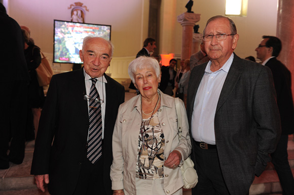 14. Le docteur Jean-Jacques Moreteau, président de la Fontanière, Madou Bouquin et René Bouvier (Groupe d’Histoire et d’Archéologie d’Ecully)