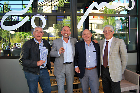 16. Richard Sansavini (Arrivetz), Gilles Taraquois (Pal Zileri), l’horloger Jean Louis Maier et Elie Cunat (Groupe BMW Gauduel)