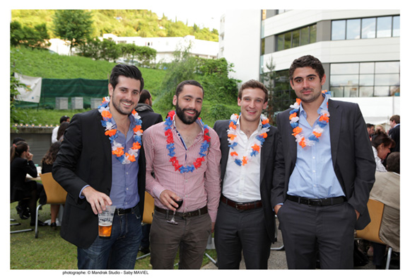 31. Romain Bicheron, promo 2010 (Idrac), David Umbert (Différent87), et Alexis Scarlat, promo PGE 2013 (GCC) 