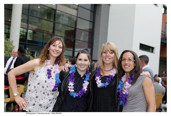 33. Marie Galinier (Mairie de Craponne), Nathalie Radisson (Novaday), Brigitte Dufresnes (Oki System France) et Saraha Besson (Pôle Emploi), promo 2003 