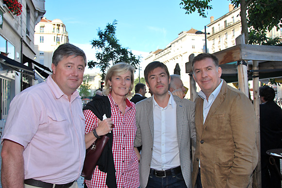 35. Benoît Soury, directeur général de La Vie Claire, Blandine Peillon (Jours de Printemps), Yann Féminier (MEDEF Lyon-Rhône) et Nico (Lyon People)