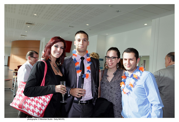 7. Laëtitia Faustino (Orange), Sébastien Berthaud, promo MNI 2010 (Covidien France), Judith Benguigui (Education Nationale) et Raphaël Rauzada, promo 2010 (Pôle Emploi) 