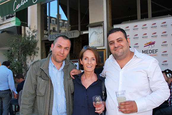 7. Fabrice (Lyon People), Fabienne Billat (RP Networking) et Marwan Nadje (Cousins Cousines)