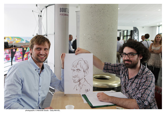 9. Franck Planquet (Savoir et être) et Philippe Rolland, caricaturiste 