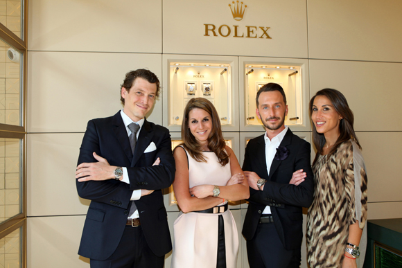 1. Arnaud Reverdin (Rolex France), Laura Maier, Sébastien et Sandra (Rolex) 