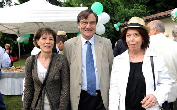 12. Maryvonne Poizat, André Glerean, maire de Fontaines-Saint-Martin et Nicole Bamiere (Mairie de Rochetaillée-sur-Saône)
