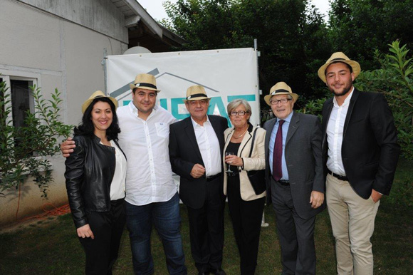 25. Jean-Jacques David, maire du 6ème et son épouse Françoise entourés de Sandra, Cédric, Michel et Kévin Jovanovic (TJBAT)