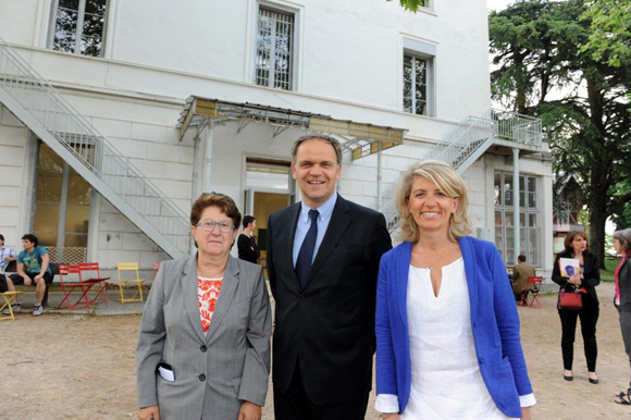 5. Jeanine Paloulian, présidente du Club de la Presse, François-Noël Buffet, sénateur-maire d’Oullins et Clotilde Pouzergue, adjointe au maire d’Oullins