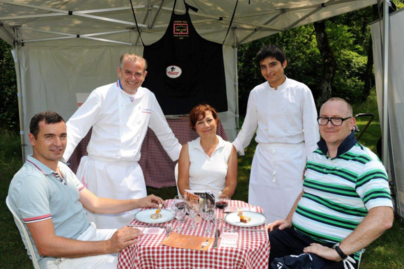 8. Georges Devesa, le chef Joseph Viola, Michele Bonnet-Piron, Anthony et Jacques Deronzier