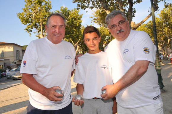 14. Gérard Houllier, Baptiste et Caristian Douviot