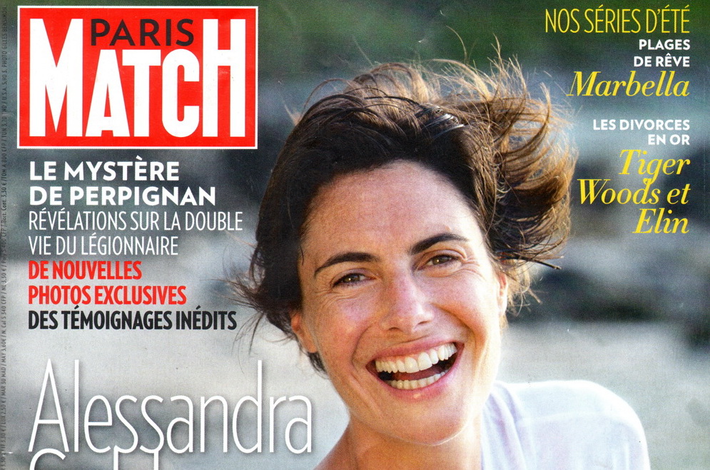 Alessandra Sublet. Verrouillage centralisé pour Paris Match