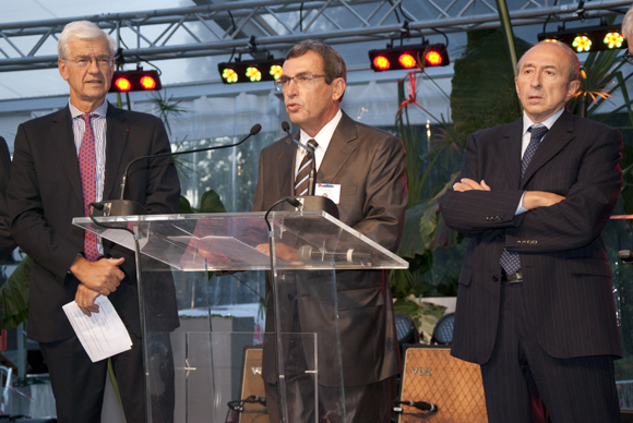 6. Didier Ridoret, Président de la FFB, Luc Brunel, président de l’Auxiliaire et le sénateur-maire de Lyon