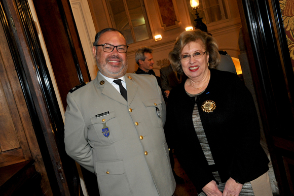 1. Le rabbin Judah Berdugo et Evelyne Haguenauer, adjointe aux Anciens combattants