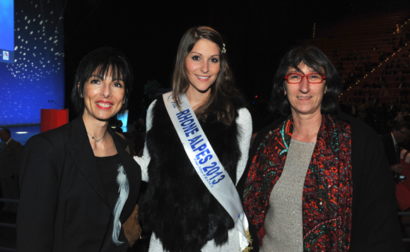 11. Irène Grousson-Denis (Air France), Mylène Angelier, miss Rhône-Alpes 2013 et Pascale Mittoux-Gayral (Air France)