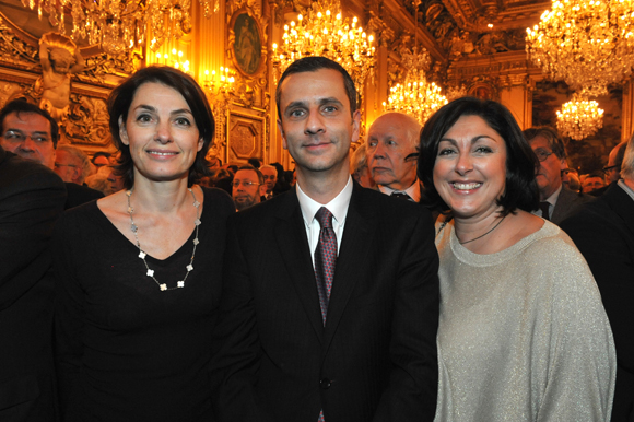 16. Karine Dognin-Sauze, vice-présidente du Grand Lyon, Ronald Sabbino, élu du 9ème et son épouse Valérie