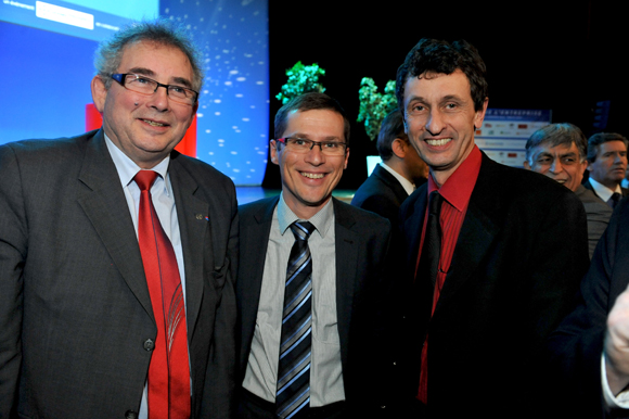 17. Alain Audouard, président de la Chambre de Métiers du Rhône, Alain Fauveau et Jacques Descours (CCI Lyon)