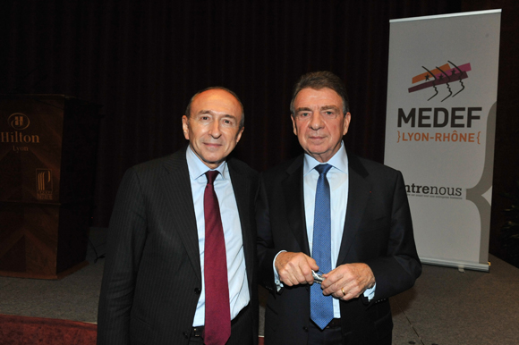 2. Gérard Collomb, sénateur maire de Lyon et Bernard Fontanel, président du Medef Lyon