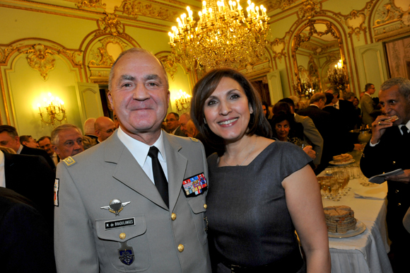 22. Le général Martial de Braquilanges, gouverneur militaire de Lyon et Nora Berra, député européen