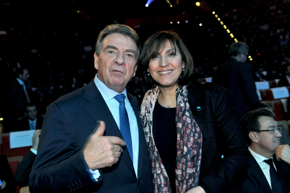 23. Bernard Fontanel, président du Medef Lyon et Nora Berra, député européen