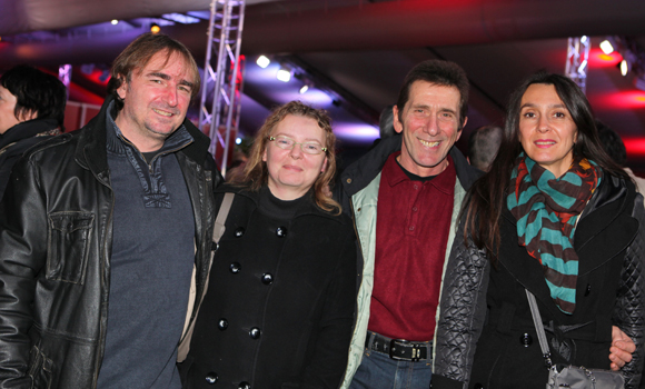 24. Jean-Marc Morel (Socotec), son épouse Joëlle, Bertrand Bouilhac (Bianchi) et Valérie Polly (Le Tout Lyon Affiches)