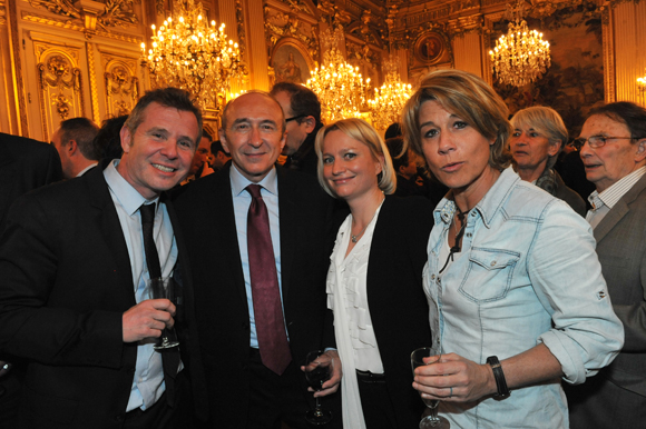 47. Stéphane Pelletier (Broc Bar & le Salles Gosses), Gérard Collomb, sénateur-maire de Lyon, son épouse Caroline et Muriel Larréché (Progrès)