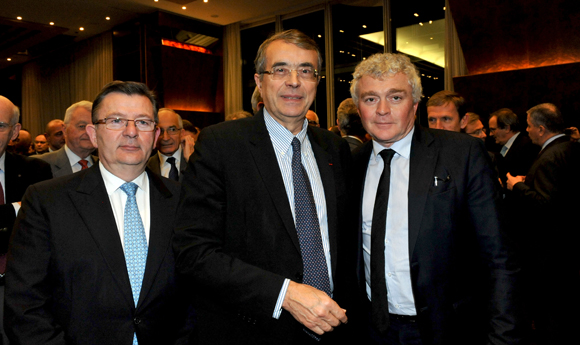 5. Paul Rolland, président U.I. Métallurgie, Jean-Jack Queyranne, président du Conseil Régional et Jean-Louis Joly, DG du Medef Lyon-Rhône