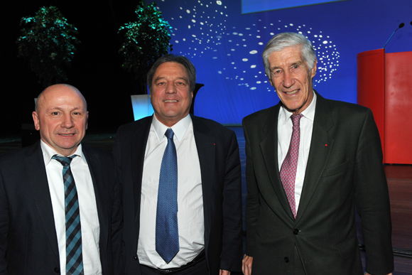 6. Jean-Claude Lassalle (Progrès), François Turcas, président CGPME Rhône et Joël de Rosnay